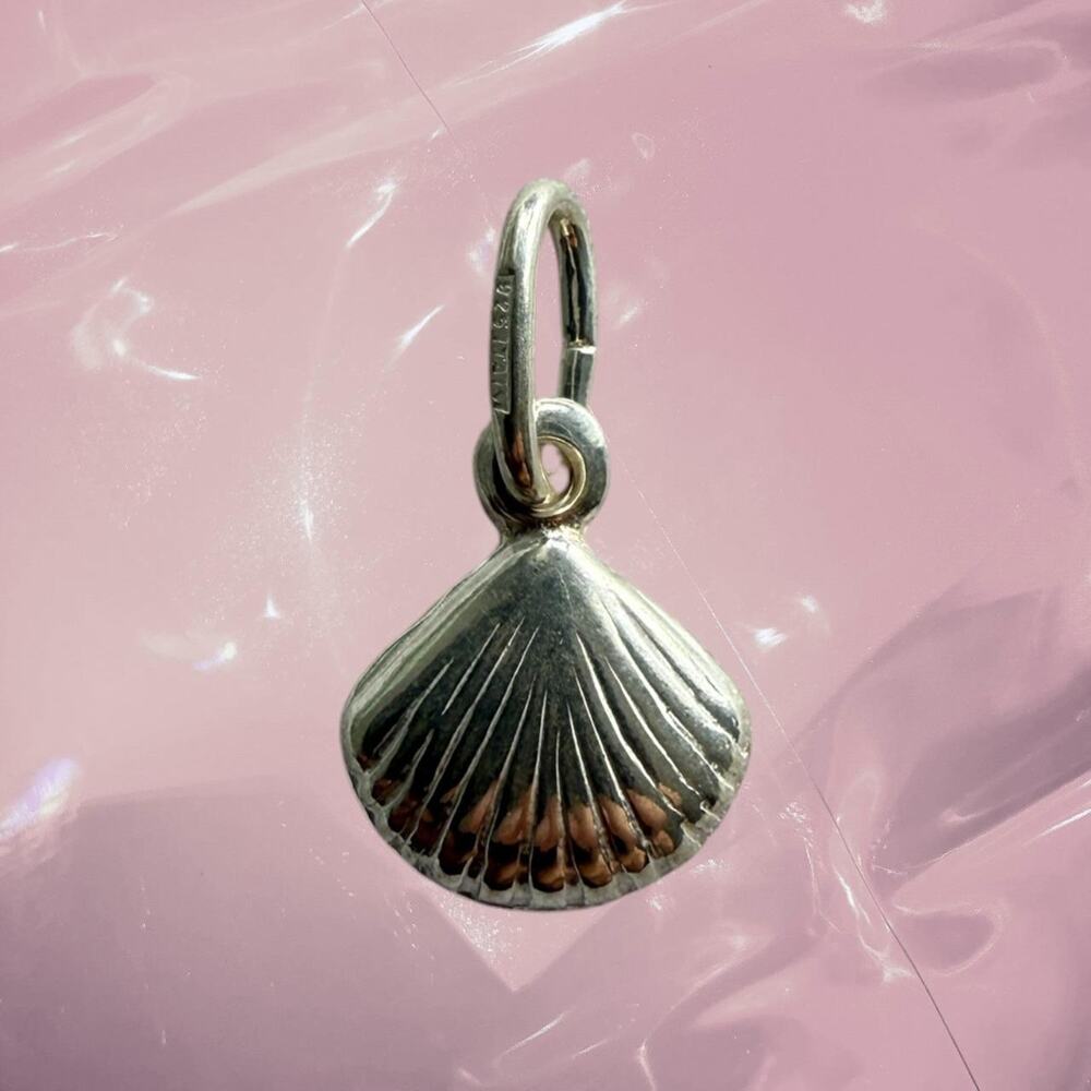 Y2K 925 Sterling Silver mini seashell charm Necklace Fine Jewelry